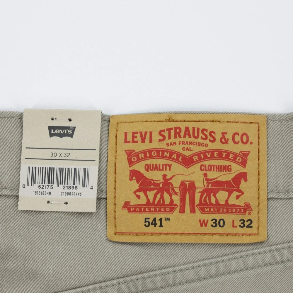 Levi's 541 Men's Athletic Tapered‎ Jeans Stretch Lightweight Denim Beige W30 L32